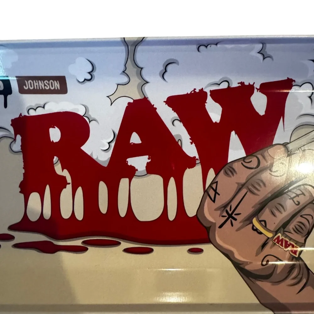 *RARE* RAW Graphic Rolling Tray in Beige and Red